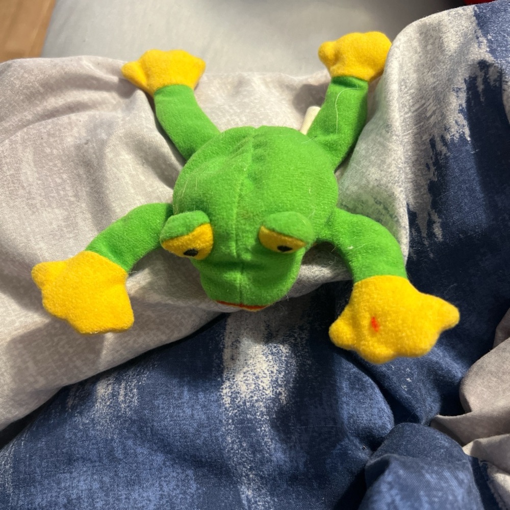 Ty 1993 beanie baby smoochie the frog